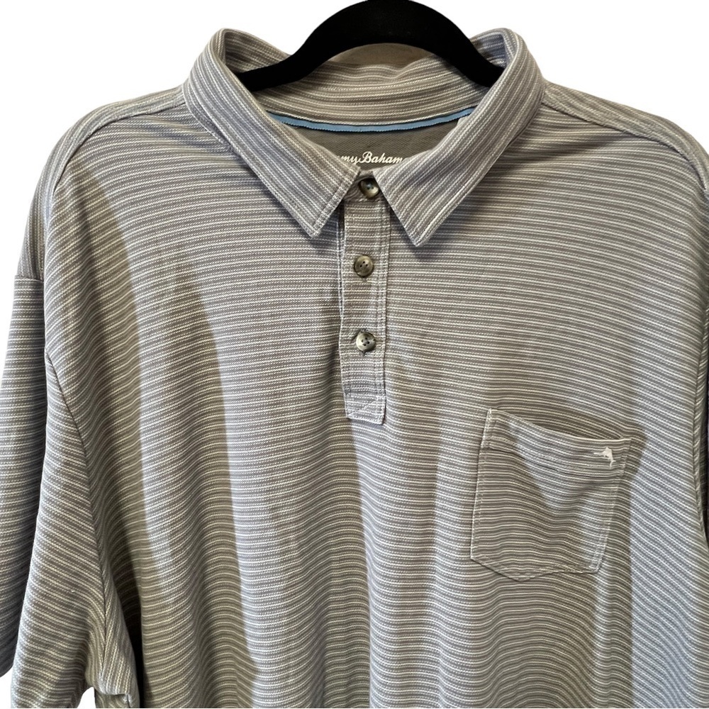 TOMMY BAHAMA Men’s Gray Island Zone Polo Shirt, Size XXL - Picture 6 of 10